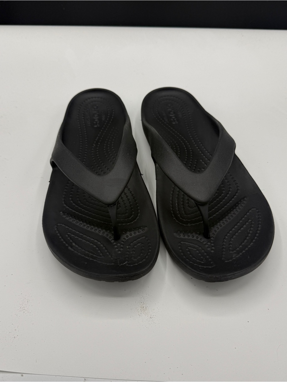 Crocs Black Kadee II Flip Flop Slides 10